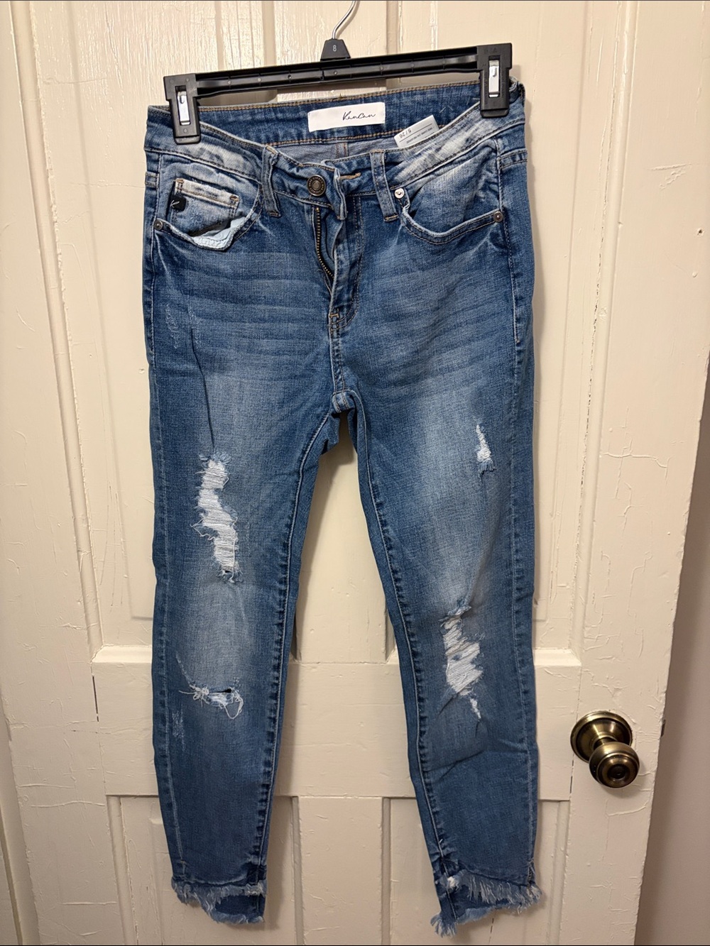 KanCan Distressed Medium Blue Skinny Jeans